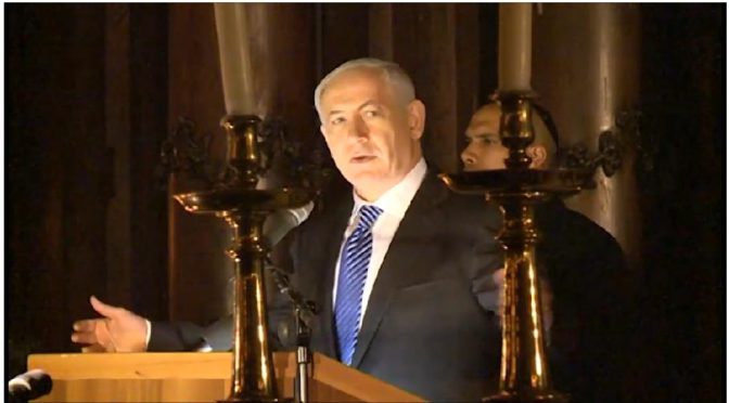 Netanjahoe in de Portugese Synagoge – 2012