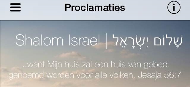 App met Israëlproclamaties (Eng/Ndl.)